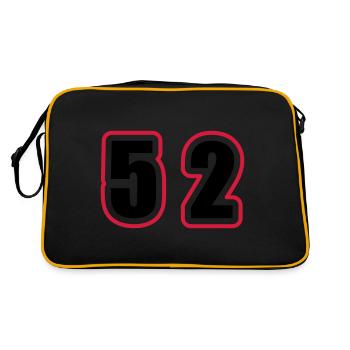 53 Zahl College - Retro Tasche - Schwarz/Gold - Hinten