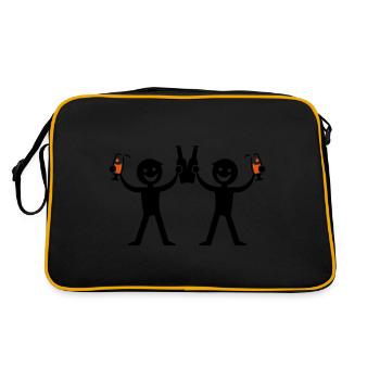 Drinking Bottle of Beer - Retro Bag - black/gold - Back