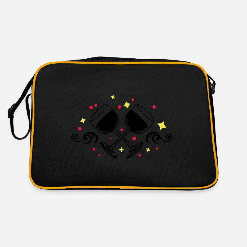 Wine Glass Red Wine Symbol Retro Bag