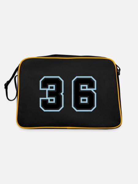 36 Number Symbol - Retro Bag - black/gold - Back