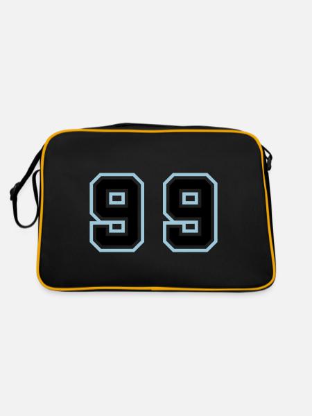 99 Symbole numérique - Sac Retro - noir/or - Dos