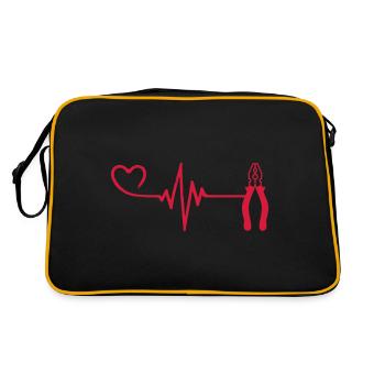 Pince Pulse Heart Love - Sac Retro - noir/or - Dos