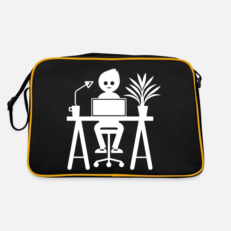 Arbeiter Computer Job Retro Tasche