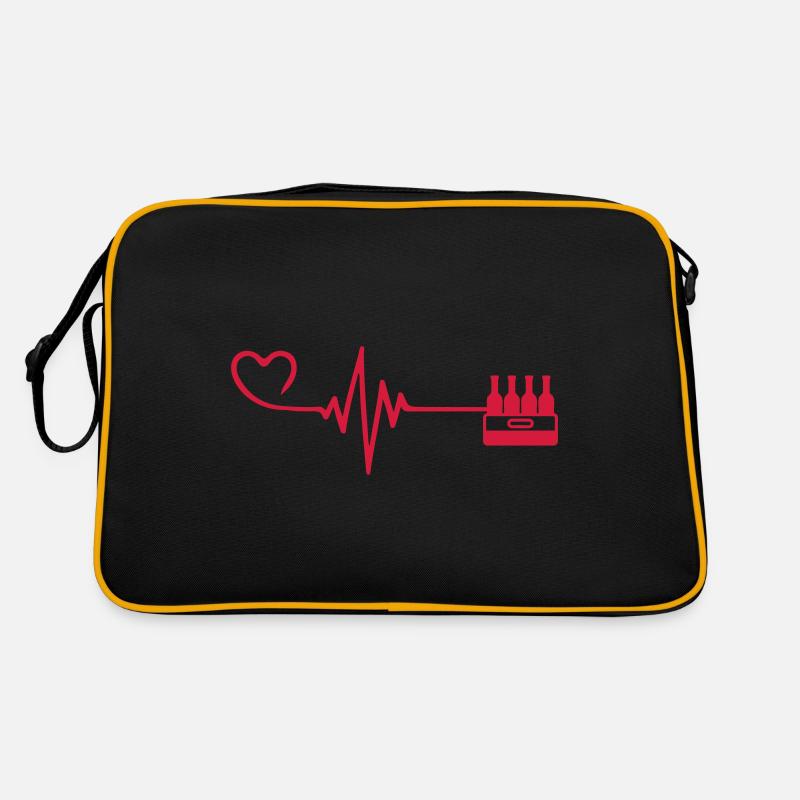 Beer Bottle Crate Pulse Heartbeat Love Retro Bag