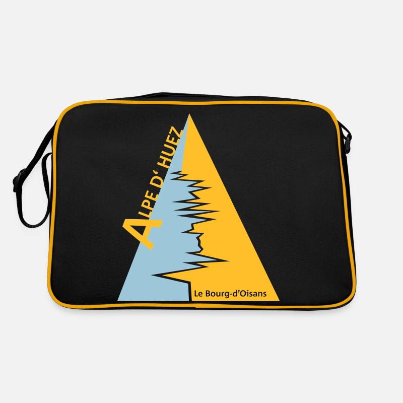Alpe d'Huez - Retro Tasche - Schwarz/Gold