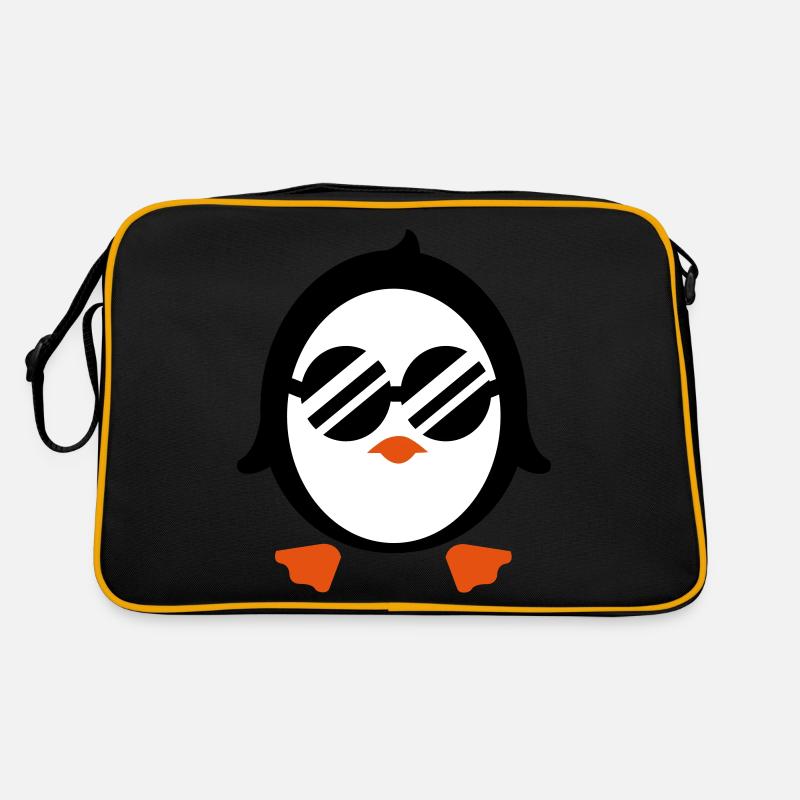 Cooler Pinguin Retro Tasche