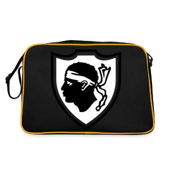 Ecusson Corse - Sac Retro - noir/or - Dos