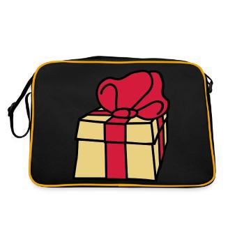 gift - Retro Tasche - Schwarz/Gold - Hinten