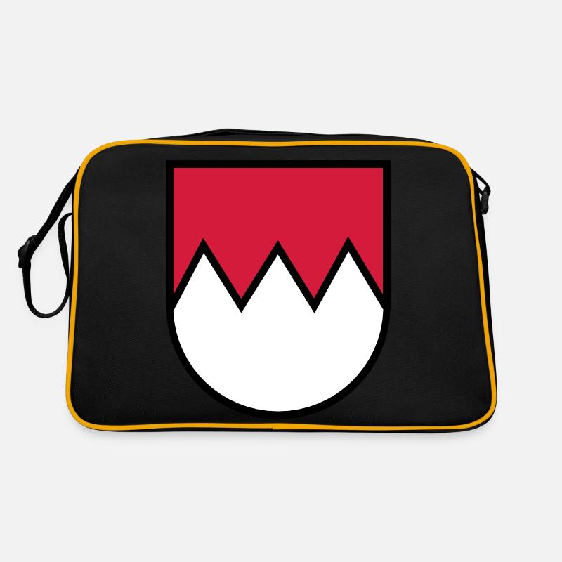 Franken Wappen - Retro Tasche - Schwarz/Gold
