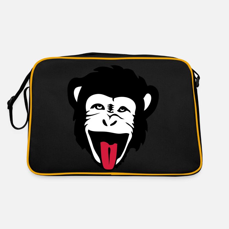 monkey gorilla monkey Header1 - Retro Bag - black/gold