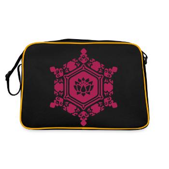 Cristal d'eau - "amour" / Lotus / Emoto - Sac Retro - noir/or - Dos