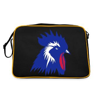 coq symbol france embleme logo crete2 - Sac Retro - noir/or - Dos
