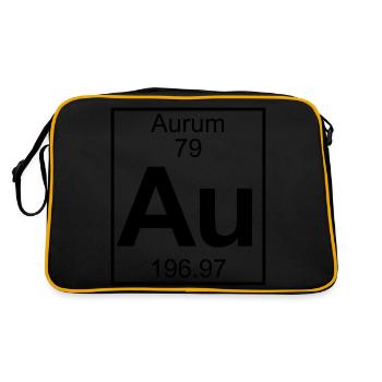 Element 079 - Au (aurum) - Full - Retro Tasche - Schwarz/Gold - Hinten