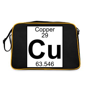 Copper (Cu) (element 29) - Retro Bag - black/gold - Back