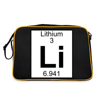 Lithium (Li) (element 3) - Retro Bag - black/gold - Back