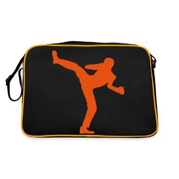 Französisches Boxen Savate - Retro Tasche - Schwarz/Gold - Hinten