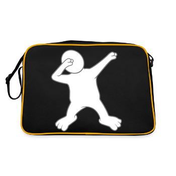 dab dabbing danse pose drôle figurine amusement fête fei - Sac Retro - noir/or - Dos
