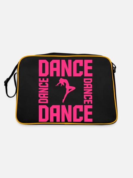 Dance - Retro Tasche - Schwarz/Gold - Hinten