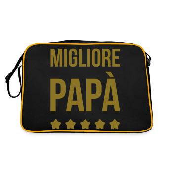 Papà / Papá / Papa / festa del papà / compleanno - Sac Retro - noir/or - Dos