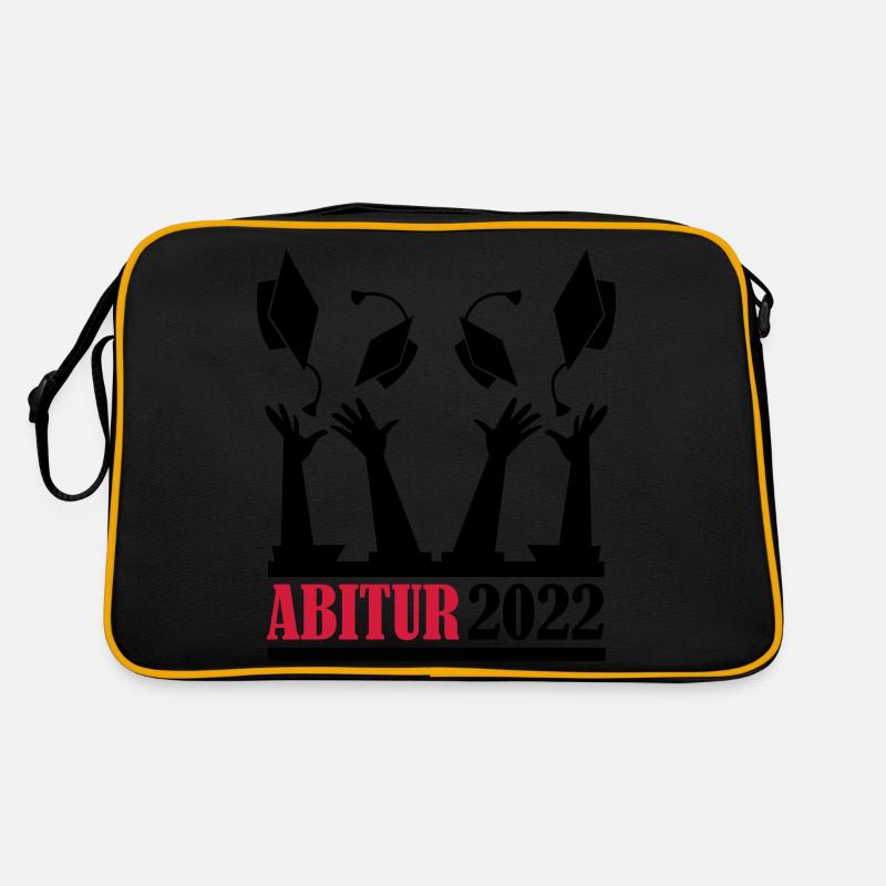 abitur 2022 - Retro Tasche - Schwarz/Gold