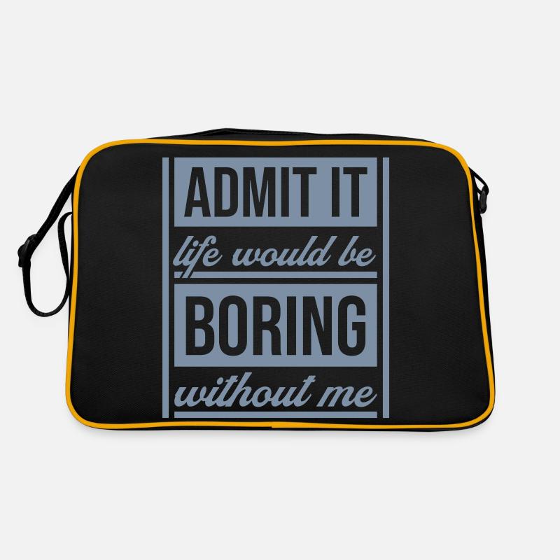 boring life without me Retro Tasche