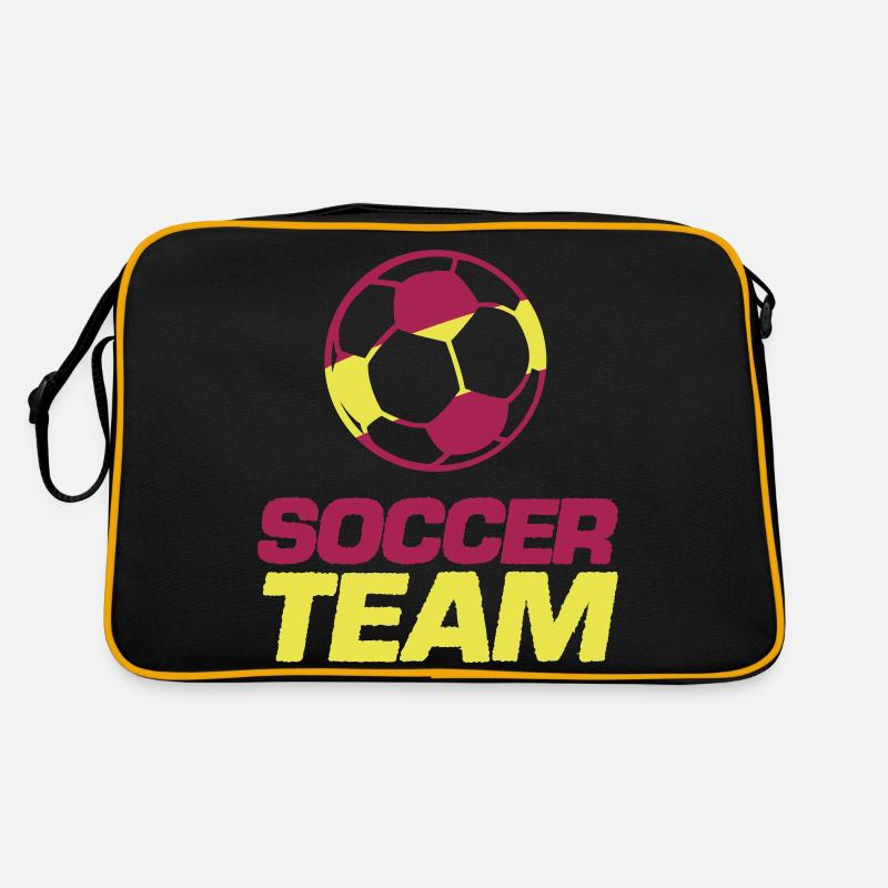 soccer team spain - Retro Tasche - Schwarz/Gold