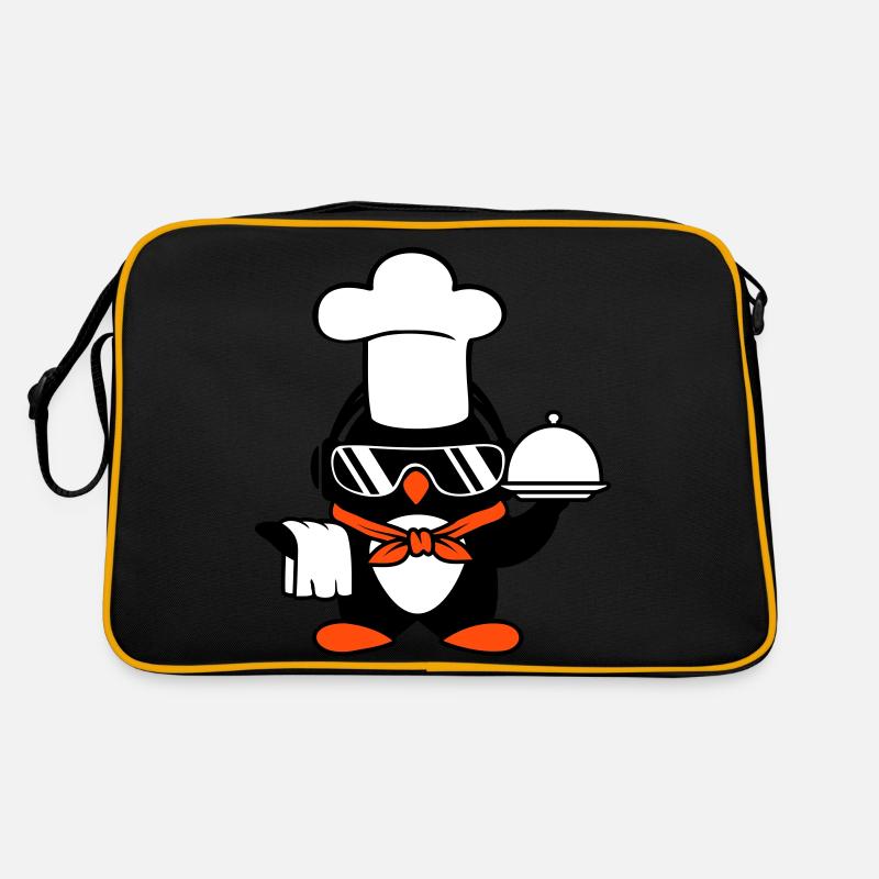 Penguin Chef Chef Chef Hat Cooking Sunglasses Retro Bag