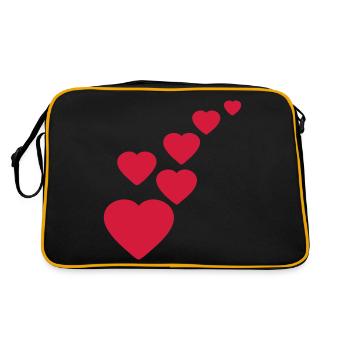 Hearts - Retro Bag - black/gold - Back