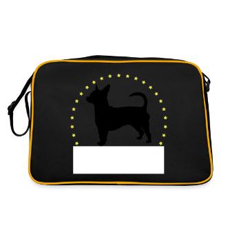Chihuahua chien personnalisé cadeau personnalisable - Sac Retro - noir/or - Dos