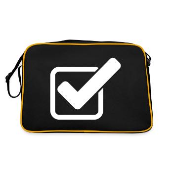 Check Tick Icon - Retro Bag - black/gold - Back