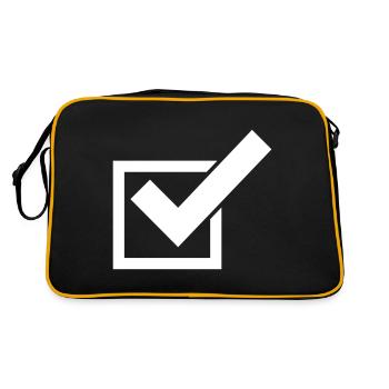 Tick Icône de coche - Sac Retro - noir/or - Dos