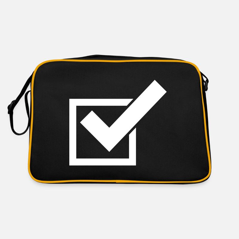 Tick Icône de coche Sac Retro