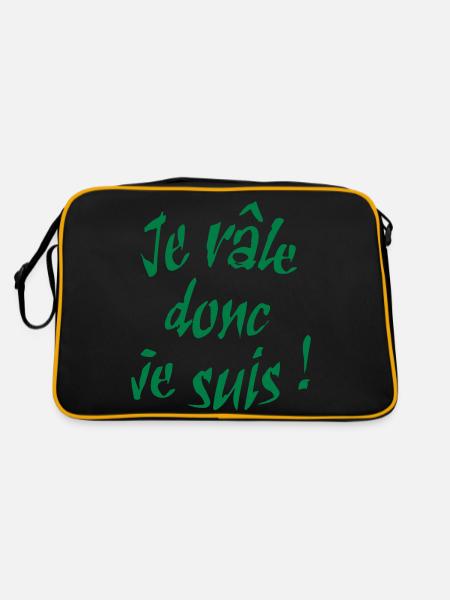je rale donc je suis - Sac Retro - noir/or - Dos