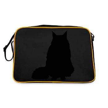 Vector Cat Silhouette - Sac Retro - noir/or - Dos