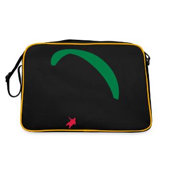 Gleitschirm - Retro Tasche - Schwarz/Gold - Hinten