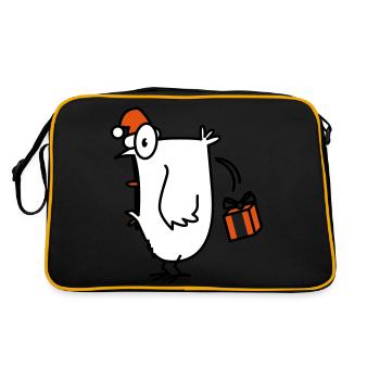 poulet fou de Noël - Sac Retro - noir/or - Dos