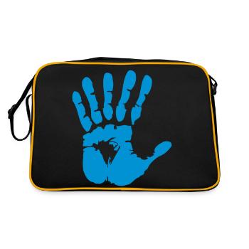 hand with 6 fingers - Sac Retro - noir/or - Dos