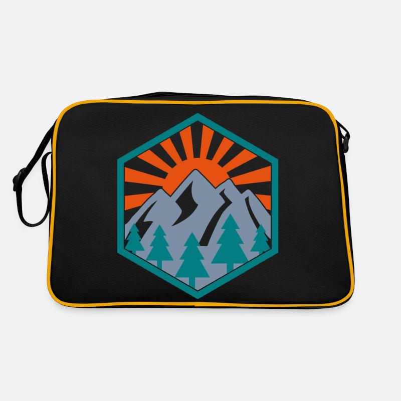 Landschaft Outdoor Emblem Retro Tasche