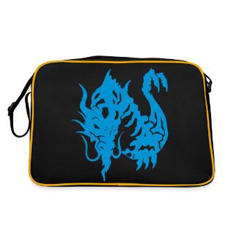 Japanese Dragon Art - Retro Bag - black/gold - Back