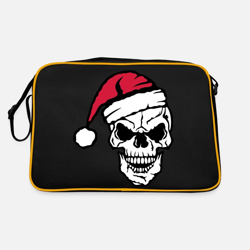 tete de mort noel bonnet crane Sac Retro