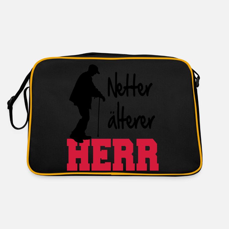 Netter Alter Mann Retro Tasche