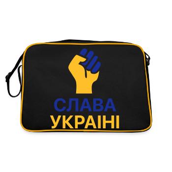 Ukraine Faust Slava Ukraini - Sac Retro - noir/or - Dos