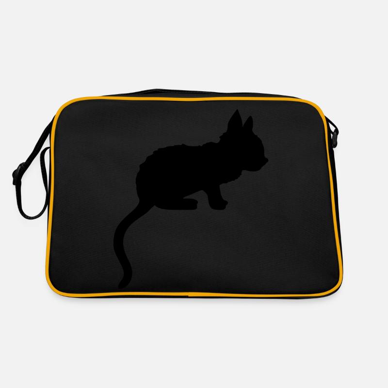 Silhouette ombre chaton mignon Sac Retro
