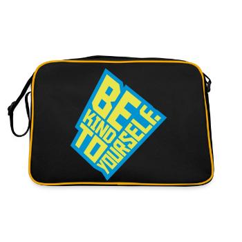 be kind to yourself - Retro Bag - black/gold - Back