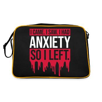J’avais de l’anxiété en disant - Sac Retro - noir/or - Dos