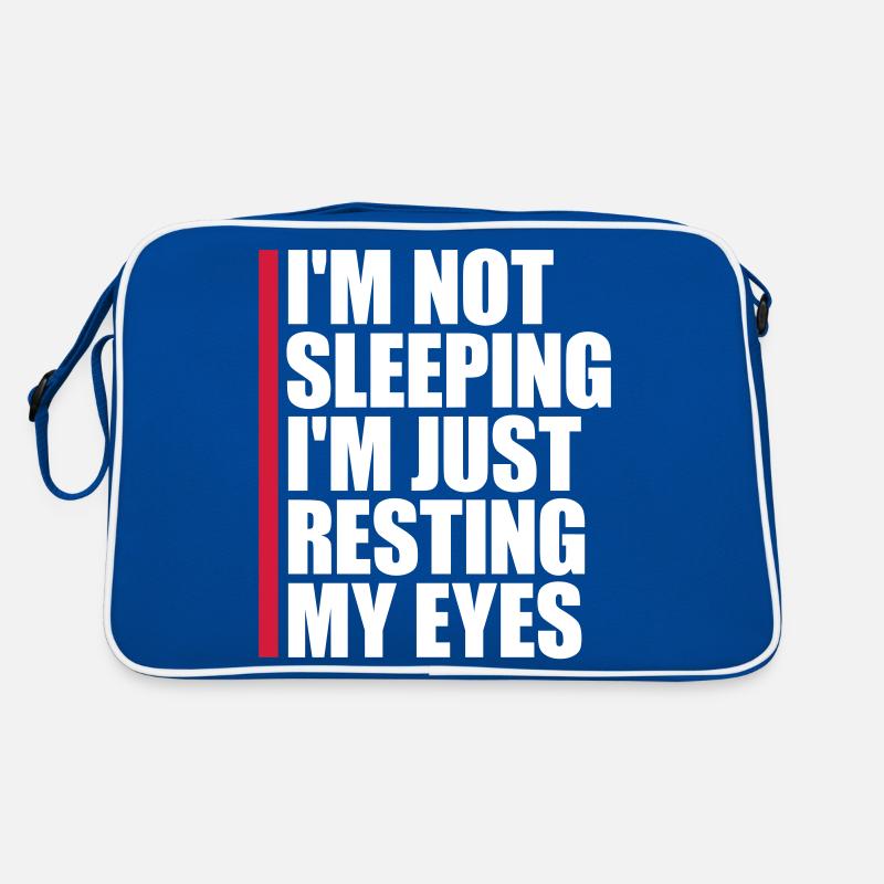 im not sleeping Zitat Retro Tasche
