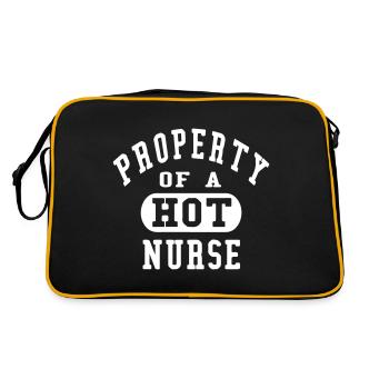 Property of a HOT Nurse - Sac Retro - noir/or - Dos