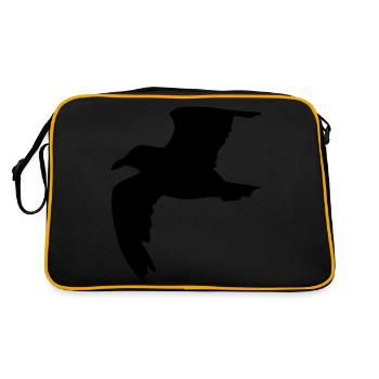 Möwe - Retro Tasche - Schwarz/Gold - Hinten