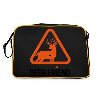 Deer friend - Retro Tasche - Schwarz/Gold - Hinten