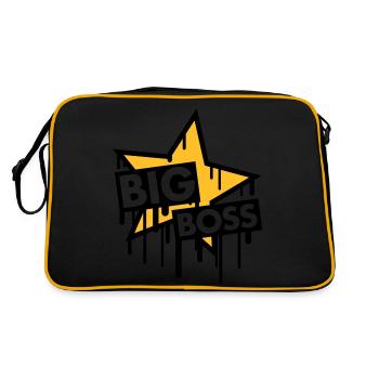 big_boss_star - Sac Retro - noir/or - Dos